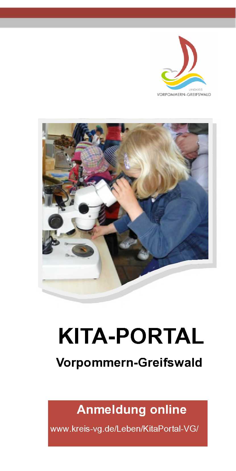 1. Seite Flyer deutsch Kita-Portal